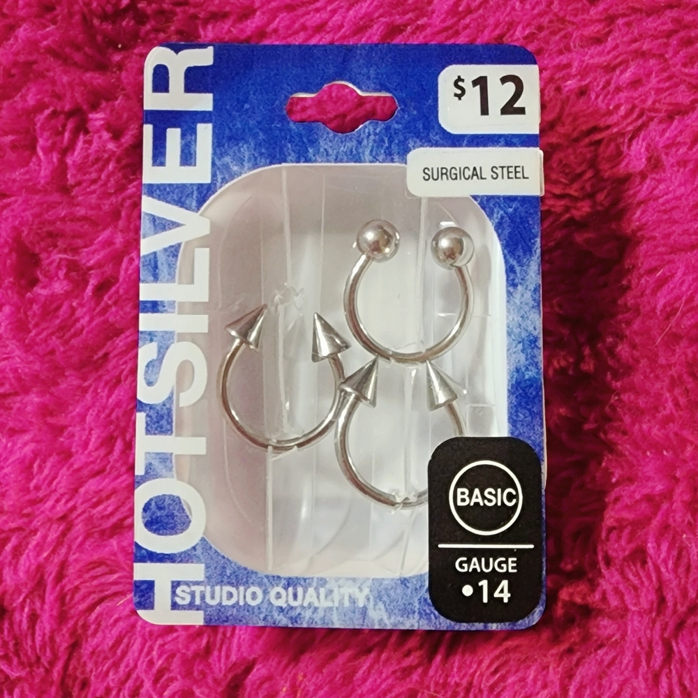 New 14 gauge body jewelry.